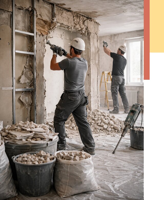 Демонтажные работы в Элисте от 2796 руб. — услуги и цена под ключ | ОТДЕЛОЧНИК-Элс