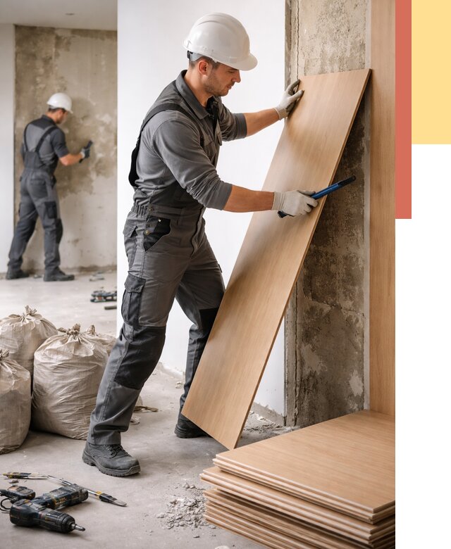 Демонтаж стеновых панелей в Элисте от 3625 руб. за м² быстро и недорого | ОТДЕЛОЧНИК-Элс