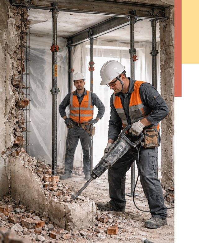 Снос несущих стен в Элисте от 10615 руб. — демонтаж несущей стены под ключ | ОТДЕЛОЧНИК-Элс