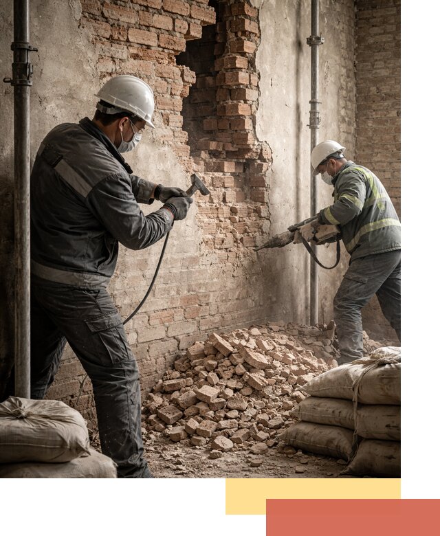 Демонтаж кирпичных стен в Элисте быстро и безопасно