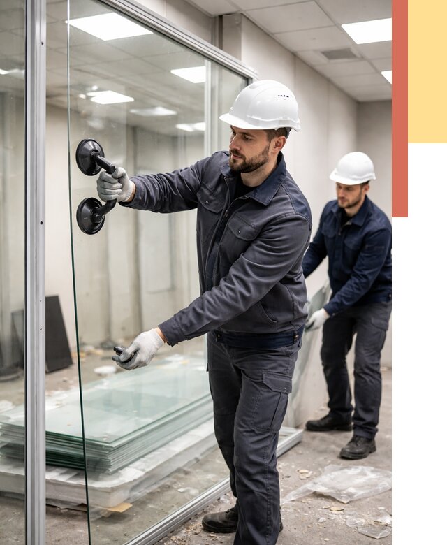 Демонтаж стеклянных перегородок в Элисте от 3314 руб. — быстро и недорого | ОТДЕЛОЧНИК-Элс