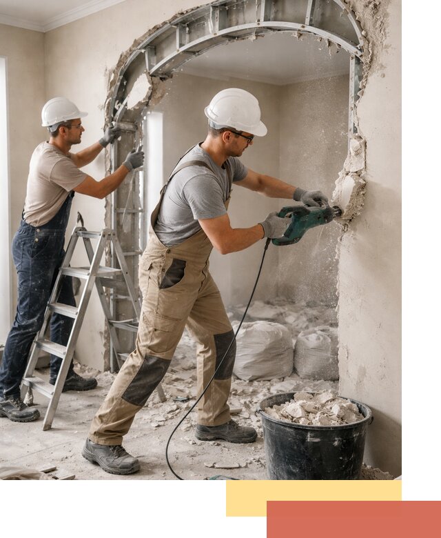 Демонтаж гипсокартонной арки в Элисте быстро и аккуратно