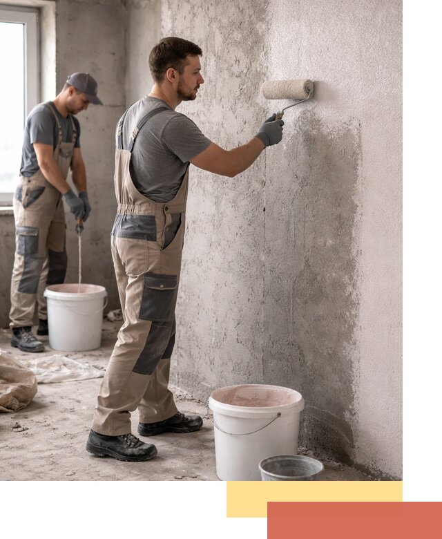 Нанесение бетоноконтакта на стены в Элисте для последующей отделки