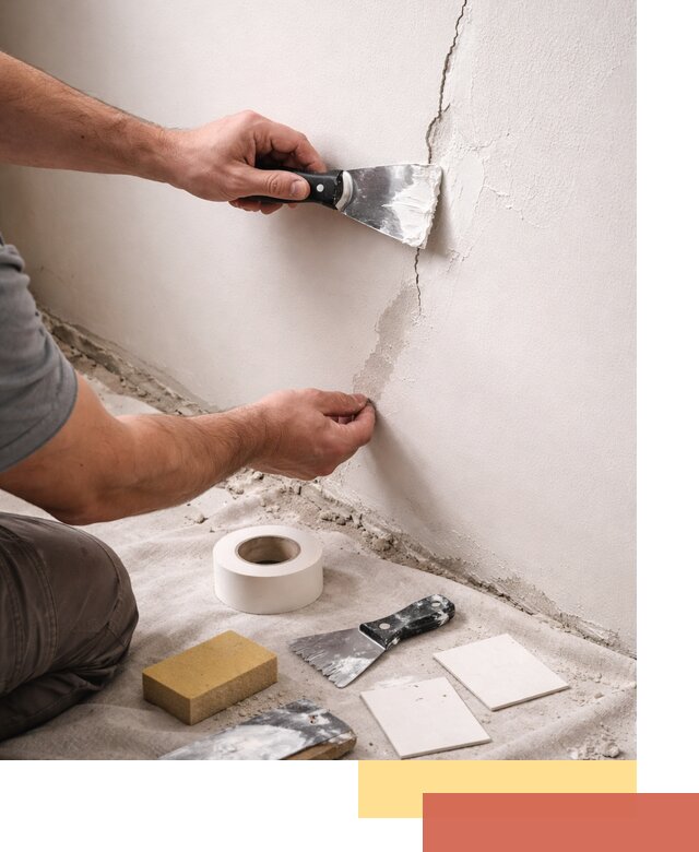 Заделка трещин и сколов в стенах и потолках в Элисте