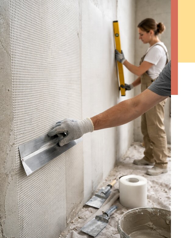 Армирование стен стеклосеткой в Элисте от 3314 руб. под ключ | ОТДЕЛОЧНИК-Элс