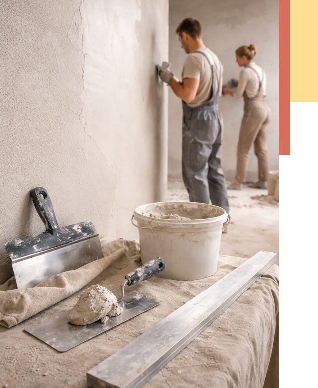 Штукатурка стен гипсовая в Элисте от 4660 руб/м2 — быстро и недорого | ОТДЕЛОЧНИК-Элс