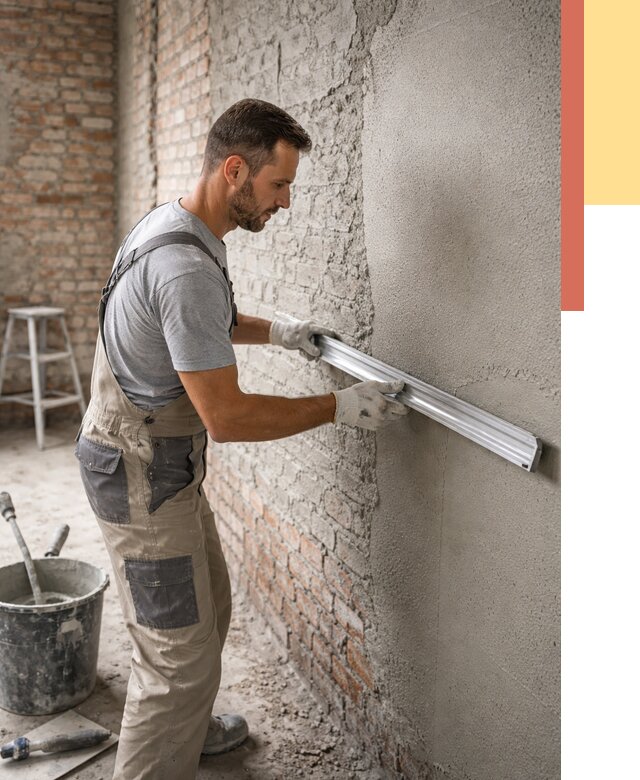 Штукатурка кирпичных стен в Элисте от 4660 руб/м2 — быстро и недорого | ОТДЕЛОЧНИК-Элс