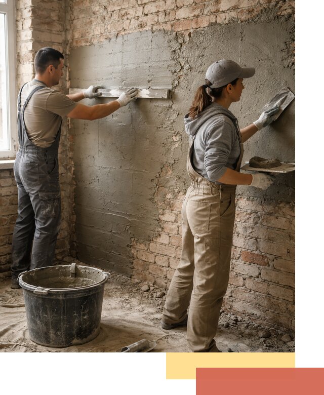 Штукатурка кирпичных стен в Элисте — качественно и надежно