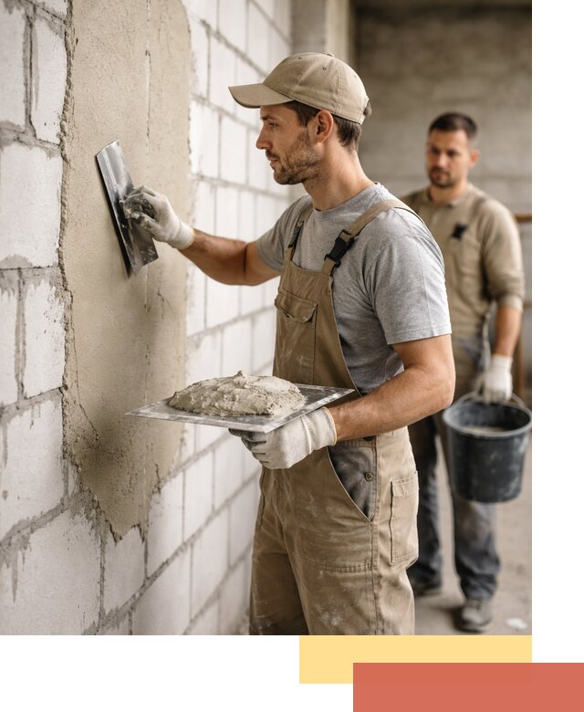 Штукатурка стен из газобетона в Элисте под ключ