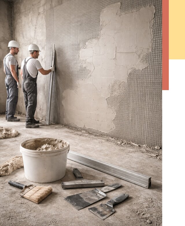 Штукатурка стен по сетке в Элисте от 5696 руб./м2 — быстро и недорого | ОТДЕЛОЧНИК-Элс