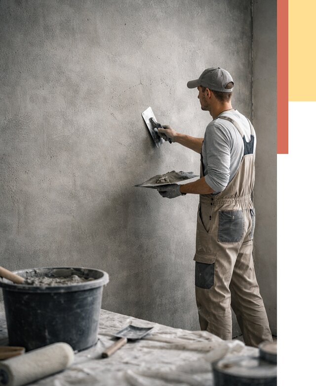 Декоративная штукатурка под бетон в Элисте от 2589 руб./м² — нанесение под ключ | ОТДЕЛОЧНИК-Элс