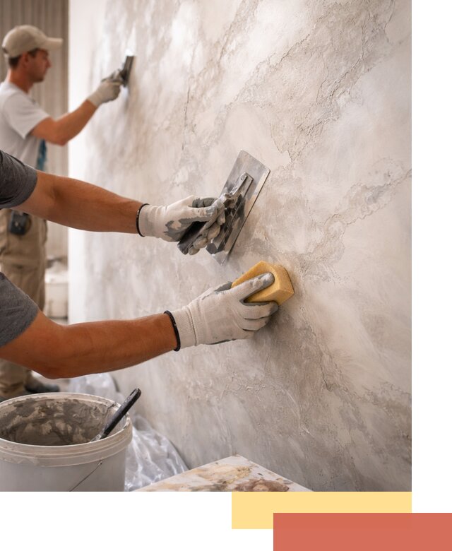 Декоративная штукатурка под мрамор в Элисте для стен и потолков