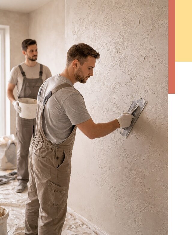 Фактурная штукатурка стен в Элисте от 4350 руб./м² — заказать под ключ | ОТДЕЛОЧНИК-Элс