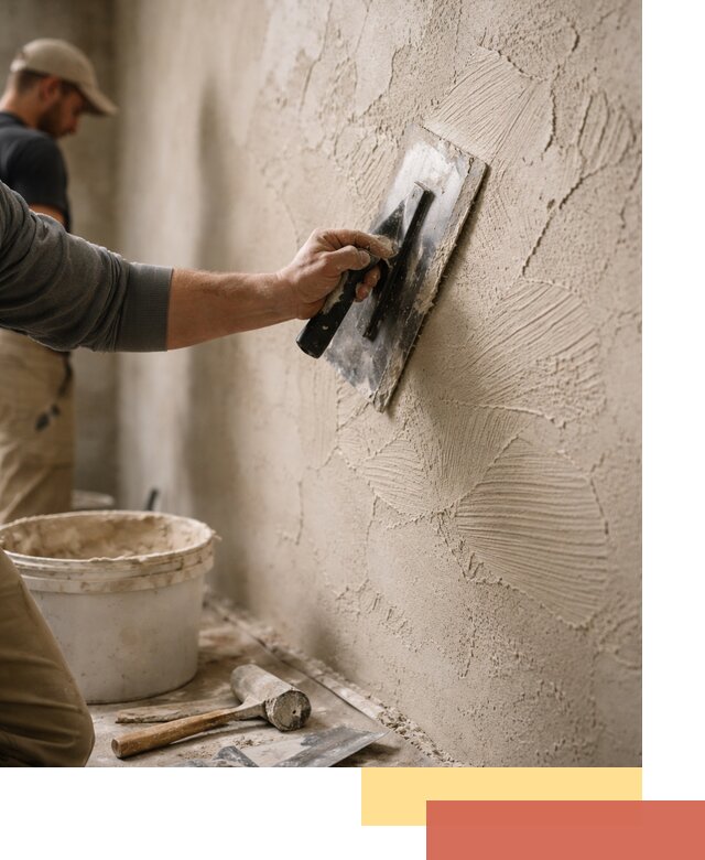 Фактурная штукатурка стен в Элисте — монтаж, отделка, реставрация