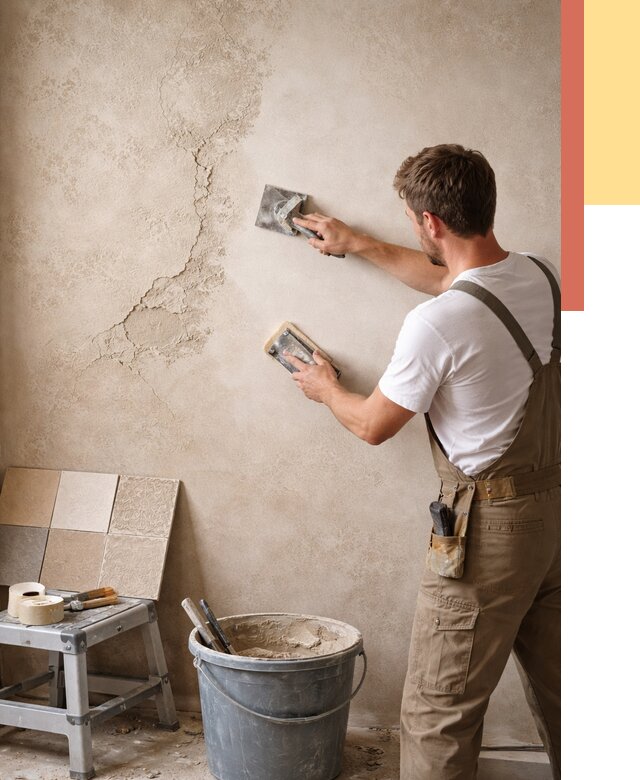 Ремонт декоративной штукатурки в Элисте от 4660 руб. под ключ | ОТДЕЛОЧНИК-Элс