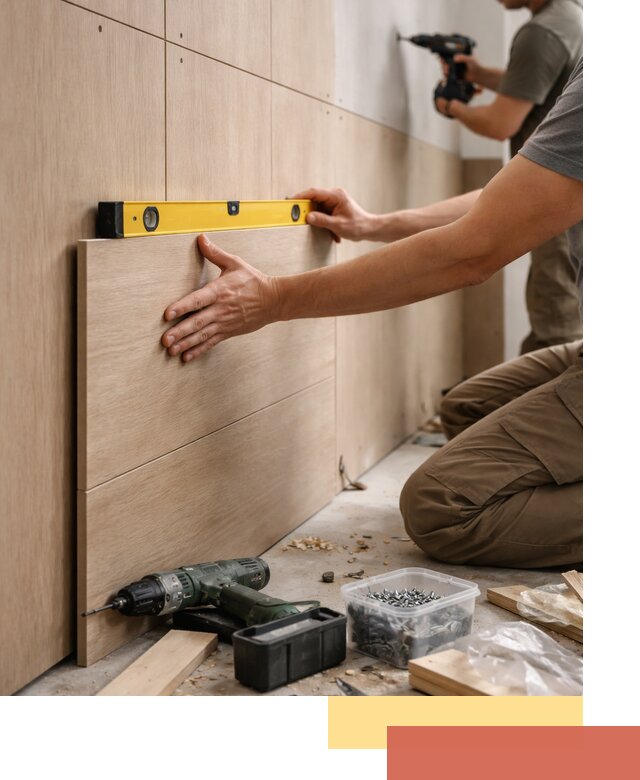 Профессиональный монтаж МДФ панелей на стены в Элисте