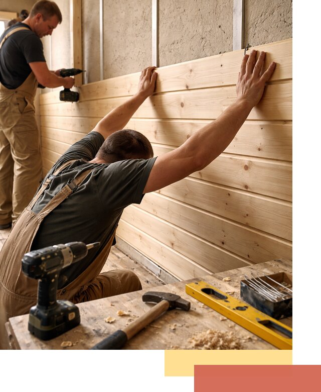 Монтаж деревянной вагонки на стены в Элисте быстро и качественно