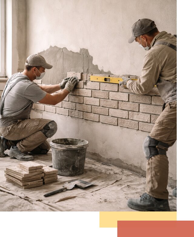 Монтаж декоративного кирпича профессионально в Элисте