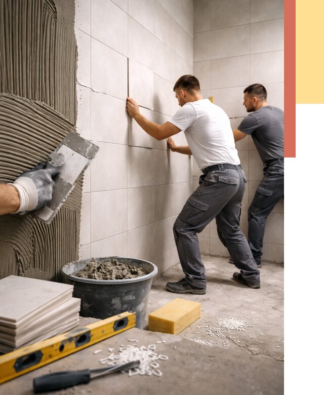 Укладка плитки на стены в Элисте от 880 руб. — качественно и недорого | ОТДЕЛОЧНИК-Элс