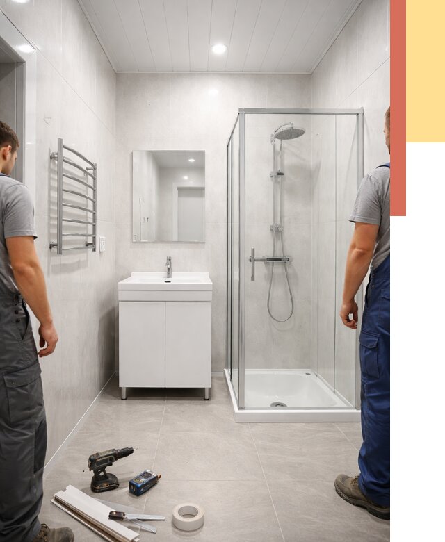 Отделка ванной комнаты панелями ПВХ в Элисте от 4660 руб. за м2 | ОТДЕЛОЧНИК-Элс