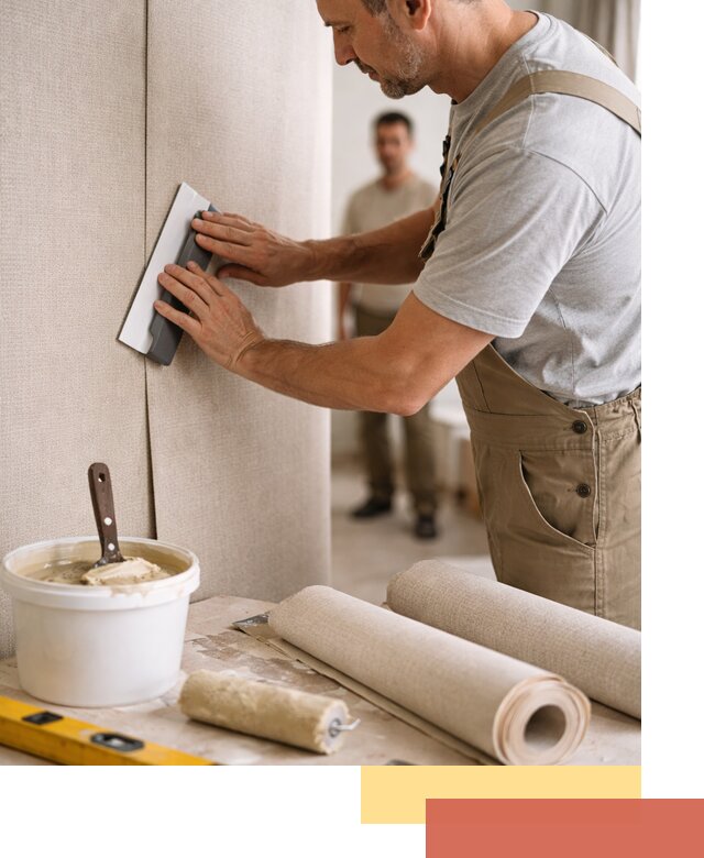 Поклейка текстильных обоев в Элисте профессионально и аккуратно