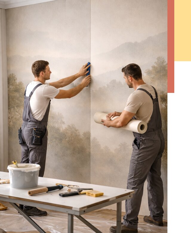 Поклейка фотообоев в Элисте от 8803 руб/м² — быстро и недорого | ОТДЕЛОЧНИК-Элс