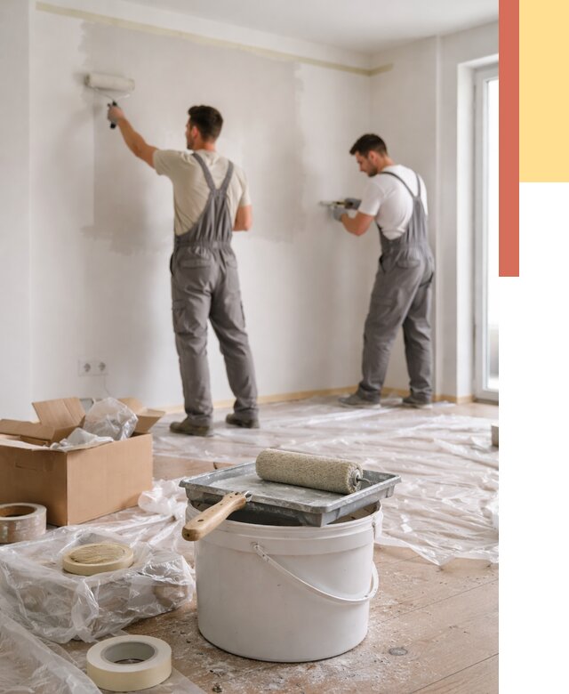 Покраска стен в квартире в Элисте от 2589 руб/м2 — быстро и недорого | ОТДЕЛОЧНИК-Элс