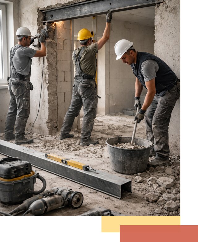 Создание проемов в стенах и несущих конструкциях в Элисте