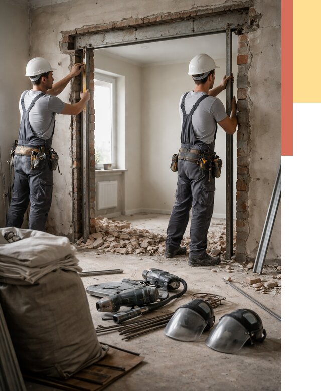 Расширение дверного проема в Элисте от 12945 руб. под ключ | ОТДЕЛОЧНИК-Элс