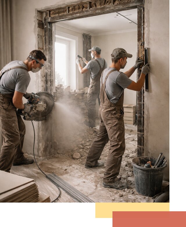 Расширение дверного проема под установку новой двери в Элисте