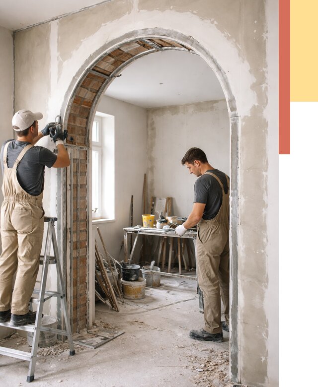 Устройство арочного проема в Элисте от 9838 руб. под ключ — быстро и недорого | ОТДЕЛОЧНИК-Элс