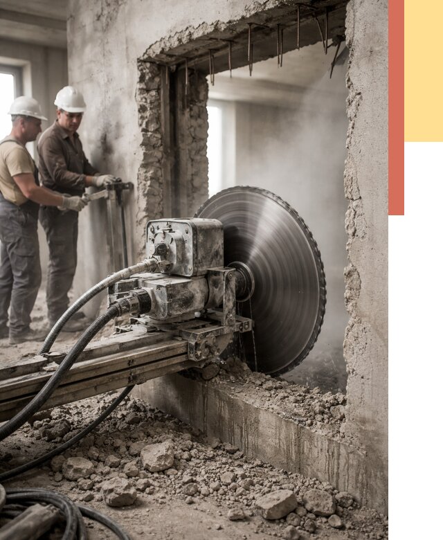 Алмазная резка проемов в Элисте от 4660 руб. быстро и недорого | ОТДЕЛОЧНИК-Элс