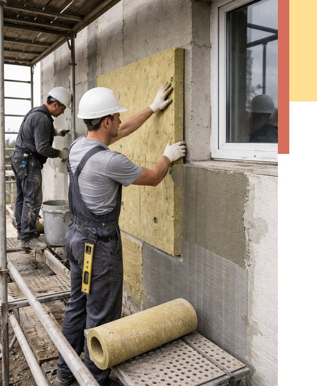 Утепление стен в Элисте от 4453 руб. под ключ — быстро и недорого | ОТДЕЛОЧНИК-Элс