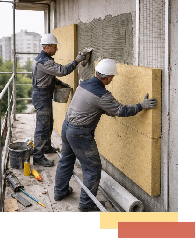Утепление стен зданий и домов в Элисте качественно и надежно