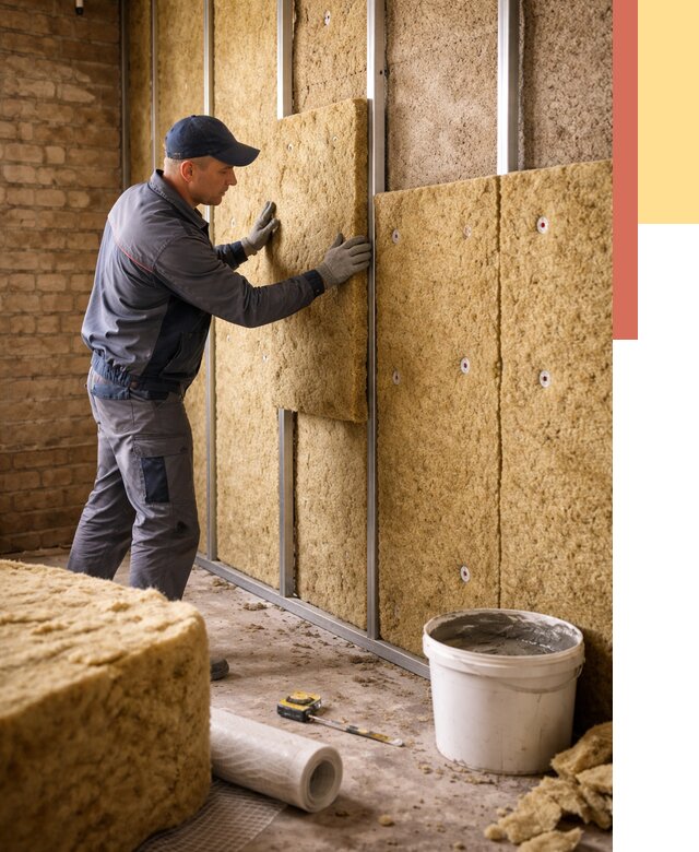 Утепление стен минватой в Элисте от 1398 руб./м2 — недорого и быстро | ОТДЕЛОЧНИК-Элс