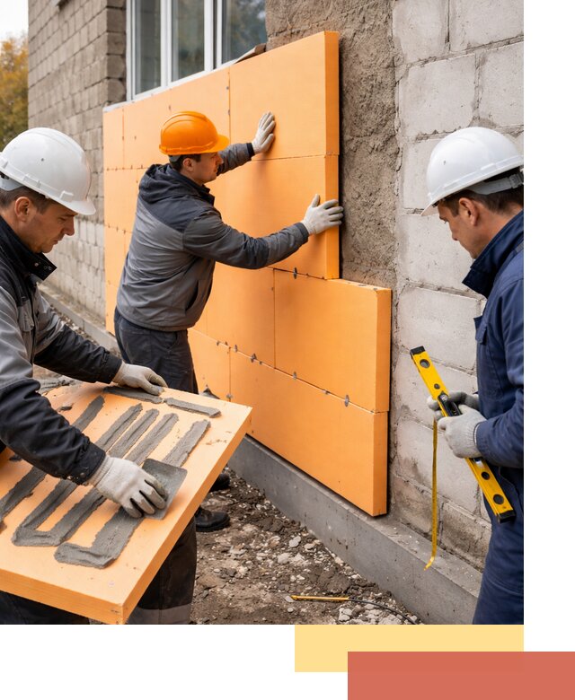 Утепление фасада пеноплексом под ключ в Элисте