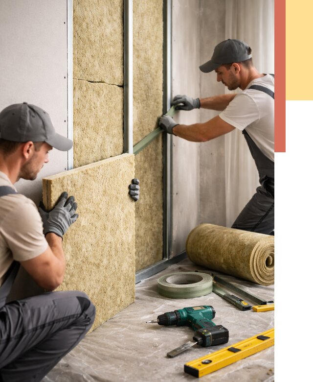 Шумоизоляция стен в Элисте под ключ от 1916 руб. | ОТДЕЛОЧНИК-Элс