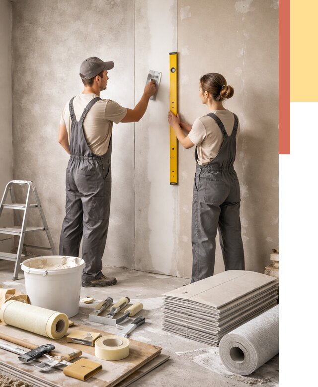 Отделка стен в Элисте от 1553 руб/м² — недорого, быстро, под ключ | ОТДЕЛОЧНИК-Элс