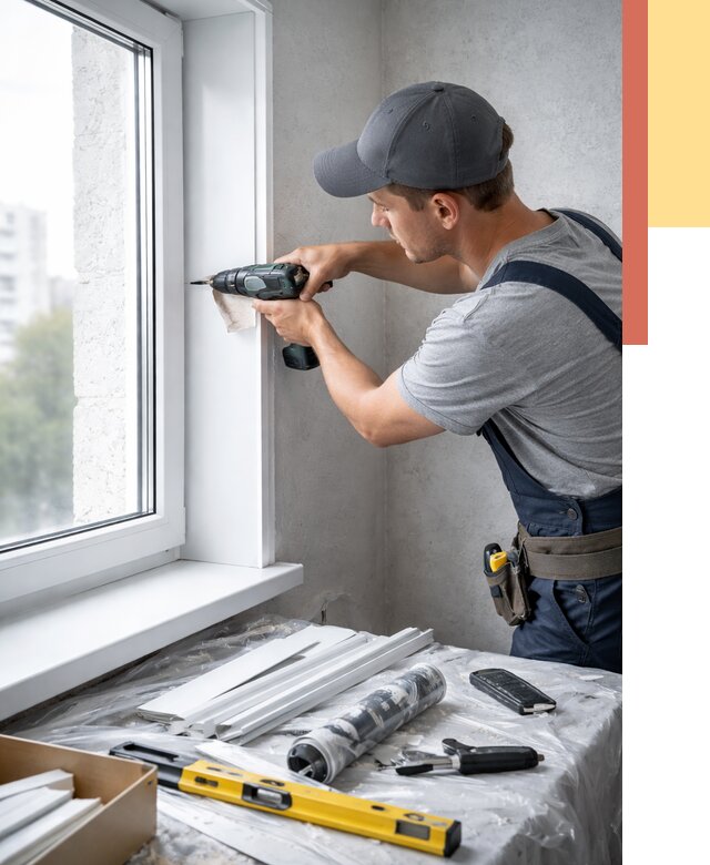 Установка пластиковых откосов в Элисте от 2330 руб. | ОТДЕЛОЧНИК-Элс монтаж, быстро и недорого