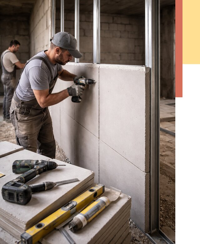 Кладка влагостойких перегородок ПГП в Элисте от 1243 руб. под ключ | ОТДЕЛОЧНИК-Элс