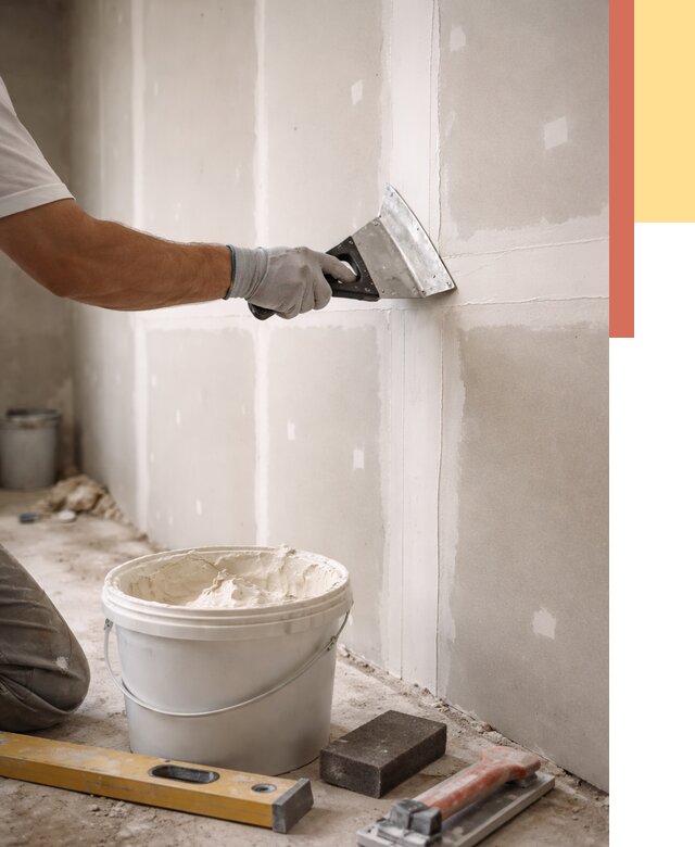 Шпаклевка перегородок из гипсокартона в Элисте от 2589 руб. — услуги ОТДЕЛОЧНИК-Элс