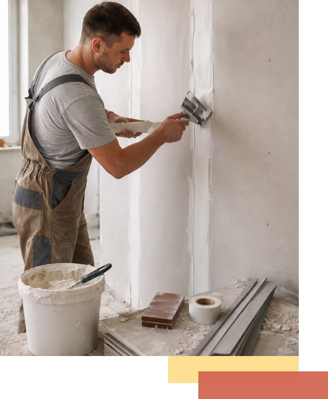 Шпаклевка перегородок из гипсокартона в Элисте качественно и быстро