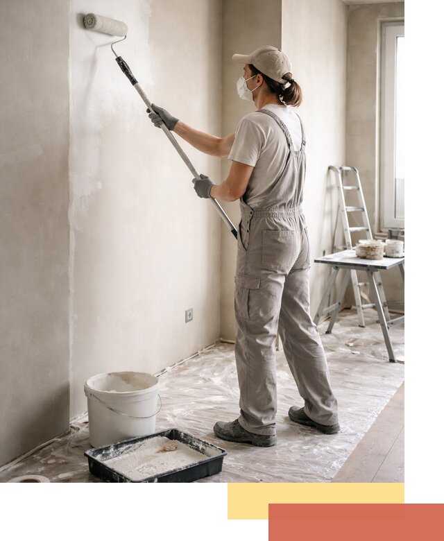 Покраска перегородок из гипсокартона в Элисте качественно и недорого