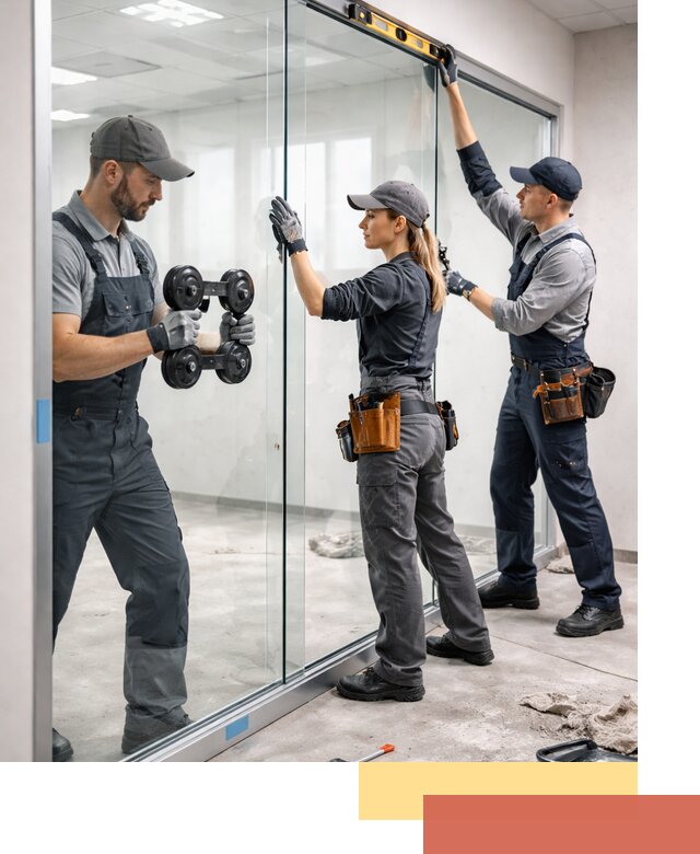 Профессиональный монтаж стеклянных перегородок в Элисте