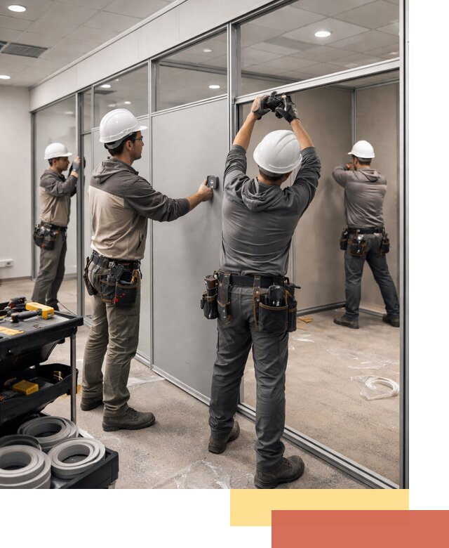 Мобильные офисные перегородки под ключ в Элисте