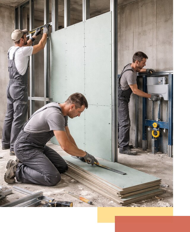 Монтаж и ремонт сантехнических перегородок в Элисте