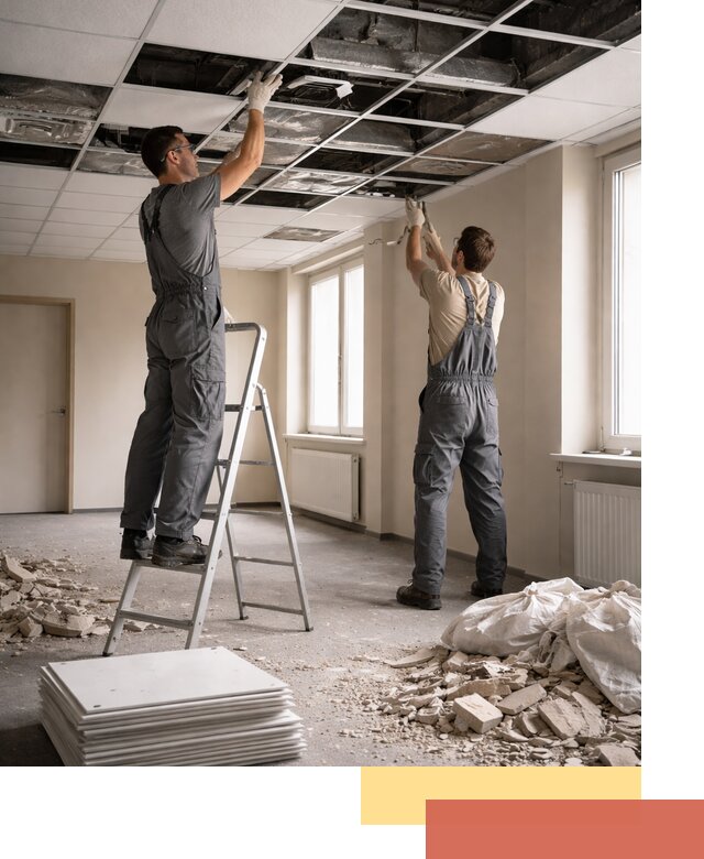 Демонтаж потолков Армстронг профессионально в Элисте