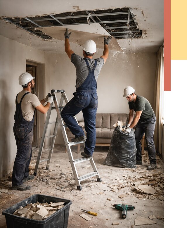 Демонтаж гипсокартонного потолка в Элисте от 435 руб. за м2 — ОТДЕЛОЧНИК-Элс