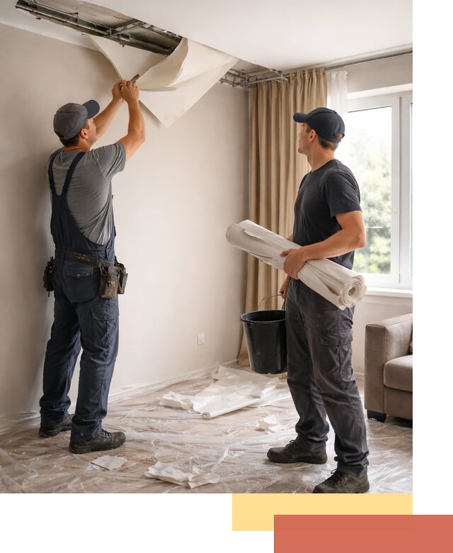 Демонтаж натяжного потолка в Элисте быстро и аккуратно