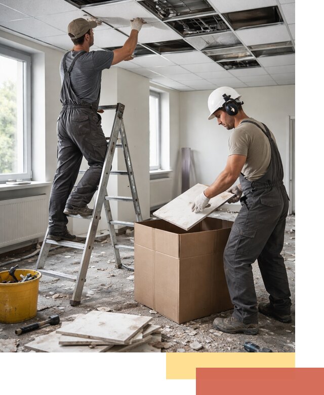 Демонтаж потолочной плитки в Элисте быстро и аккуратно